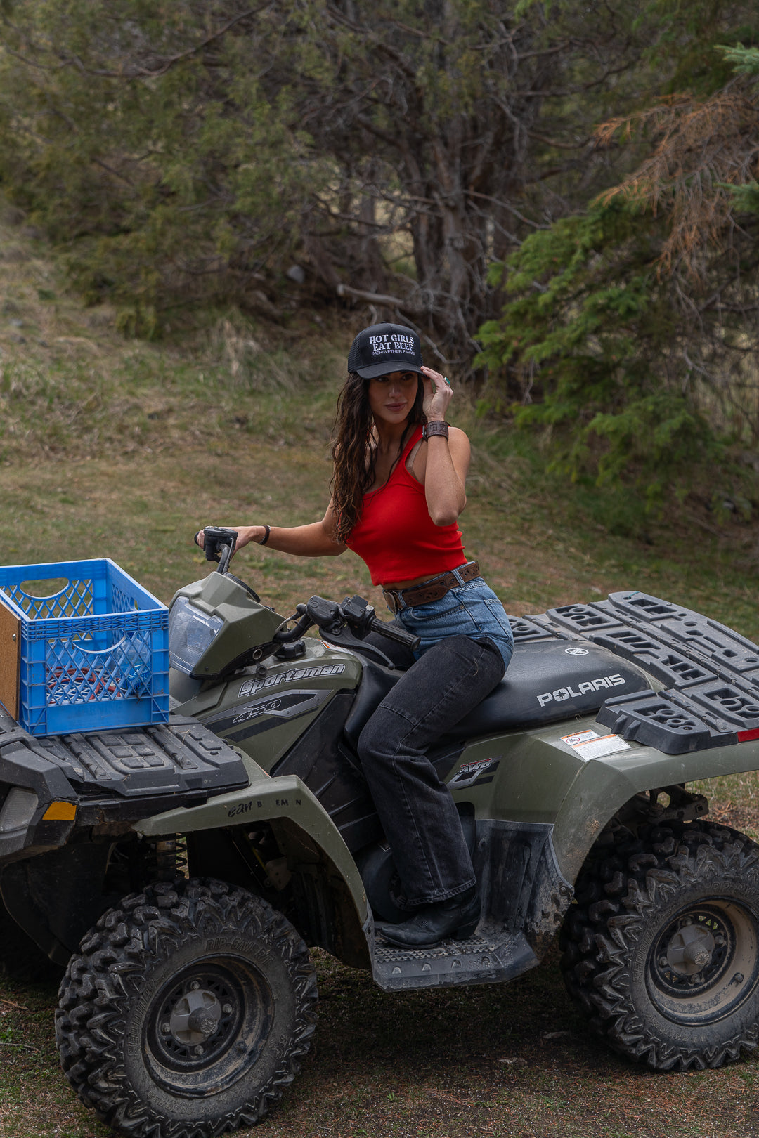 Hot Girls Eat Beef Black Hat - USA Made