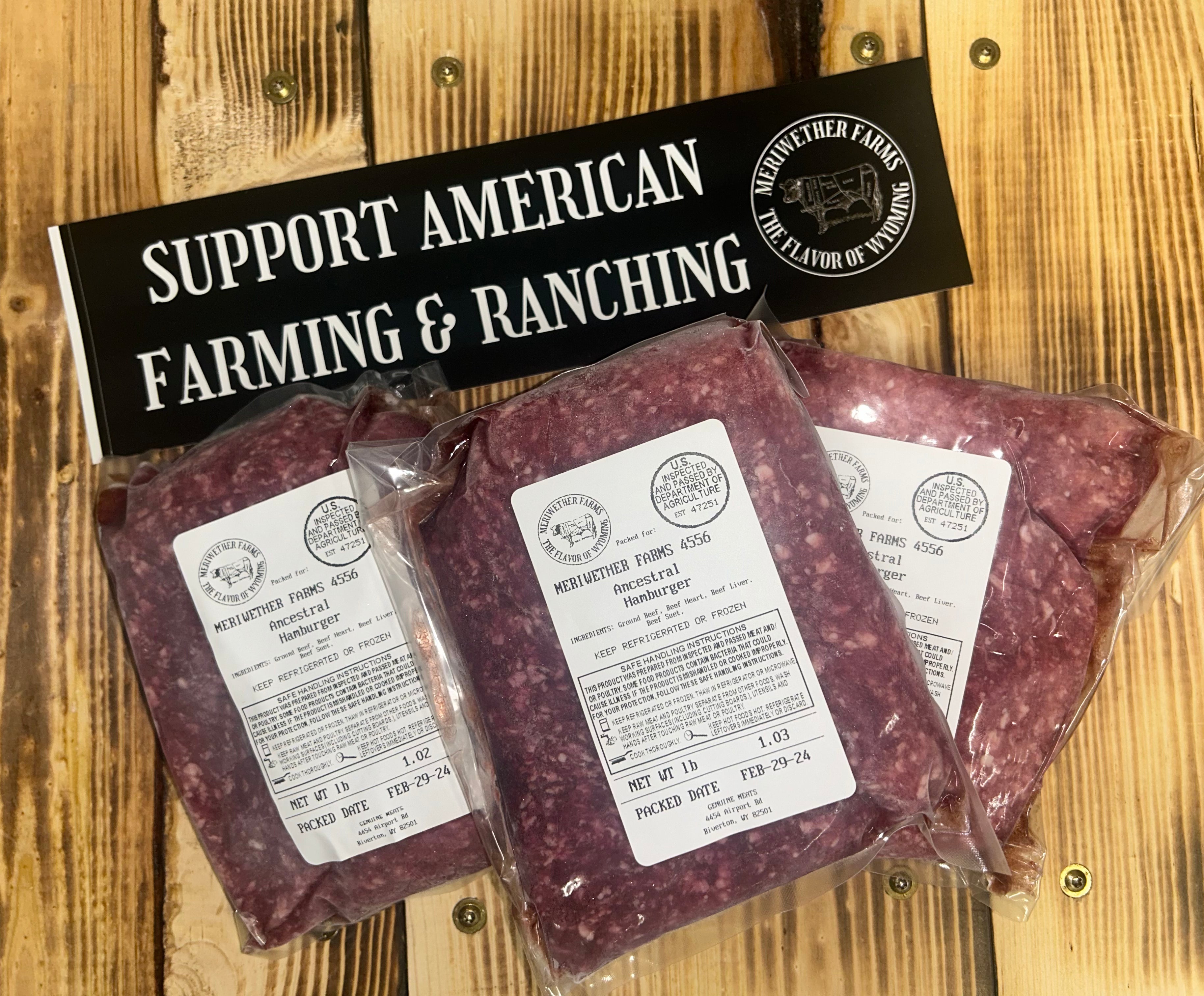 Ancestral Ground Beef Box - 10lbs – MERIWETHER FARMS